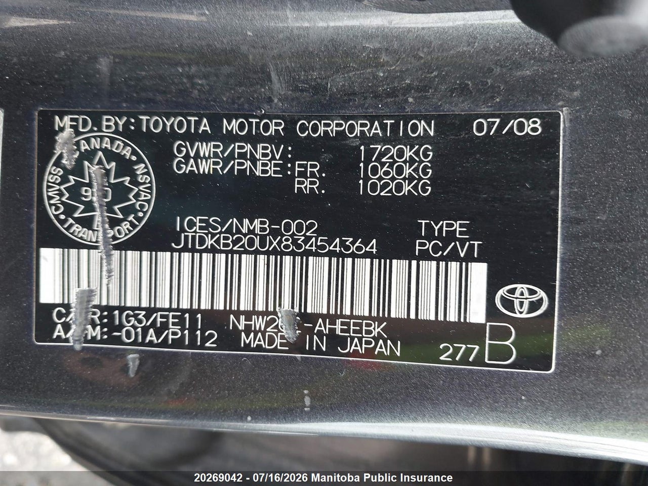 2008 TOYOTA PRIUS thumbnail 10