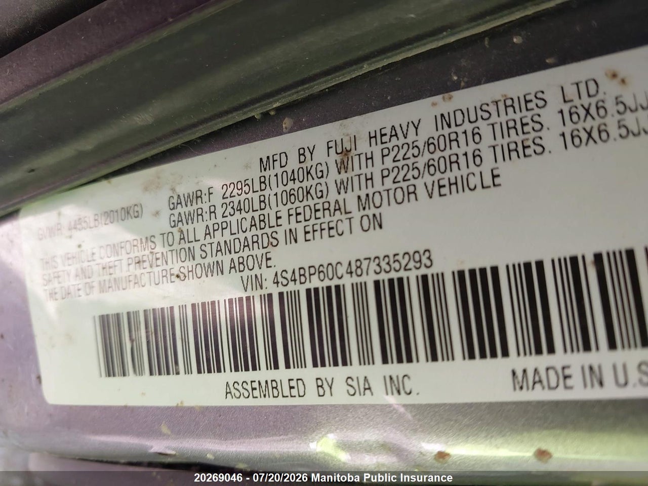 2008 SUBARU OUTBACK 2.5I thumbnail 10