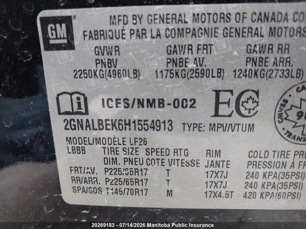 2017 CHEVROLET EQUINOX LS thumbnail 10