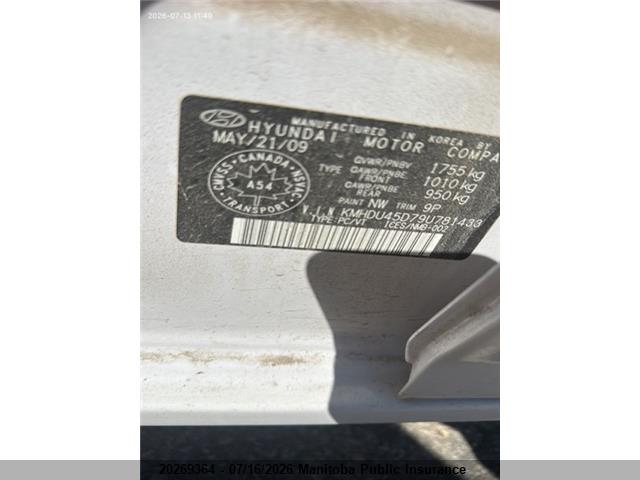 2009 HYUNDAI ELANTRA GL thumbnail 9