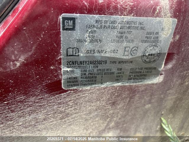 2010 CHEVROLET EQUINOX LT V6  thumbnail 10