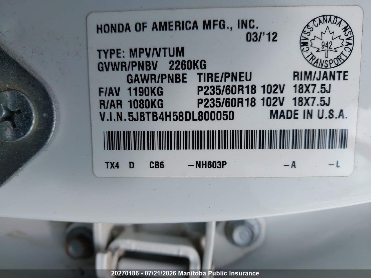 2013 ACURA RDX thumbnail 10