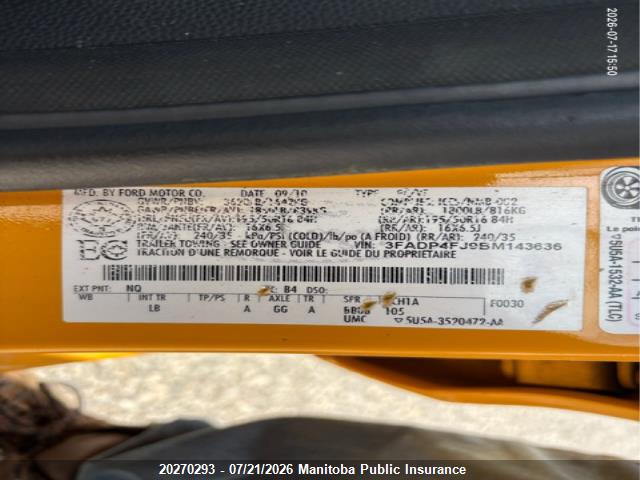 2011 FORD FIESTA SES thumbnail 9