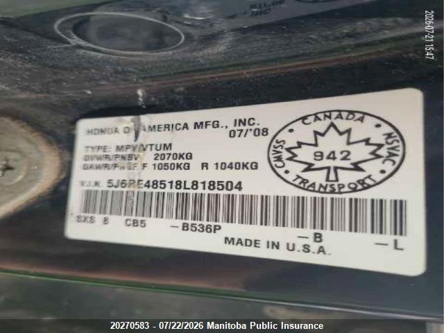 2008 HONDA CR-V EX thumbnail 10
