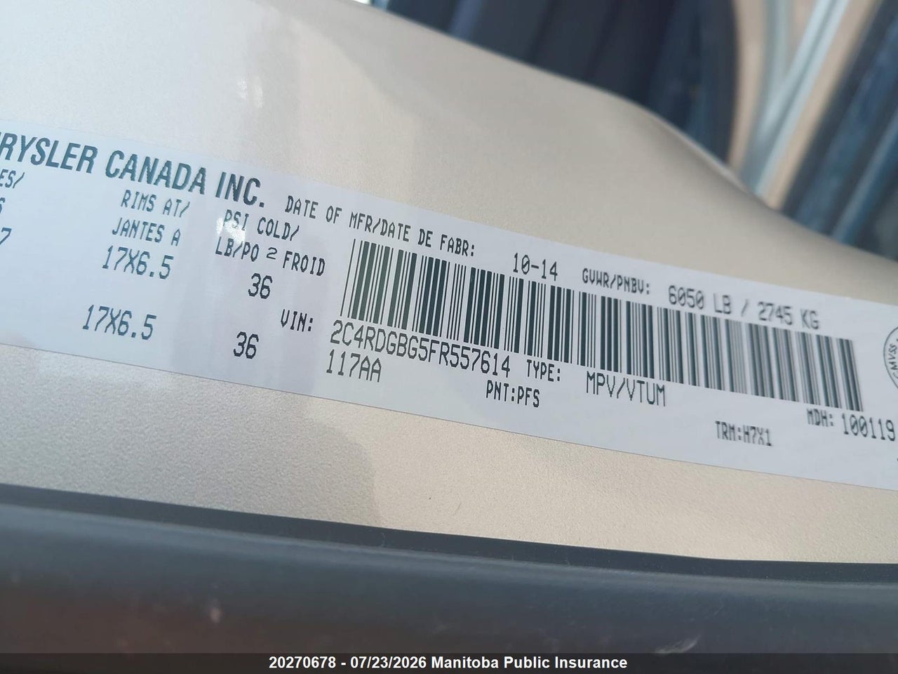 2015 DODGE GRAND CARAVAN CREW thumbnail 9