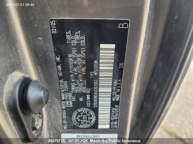 2005 TOYOTA SIENNA CE V6  thumbnail 9