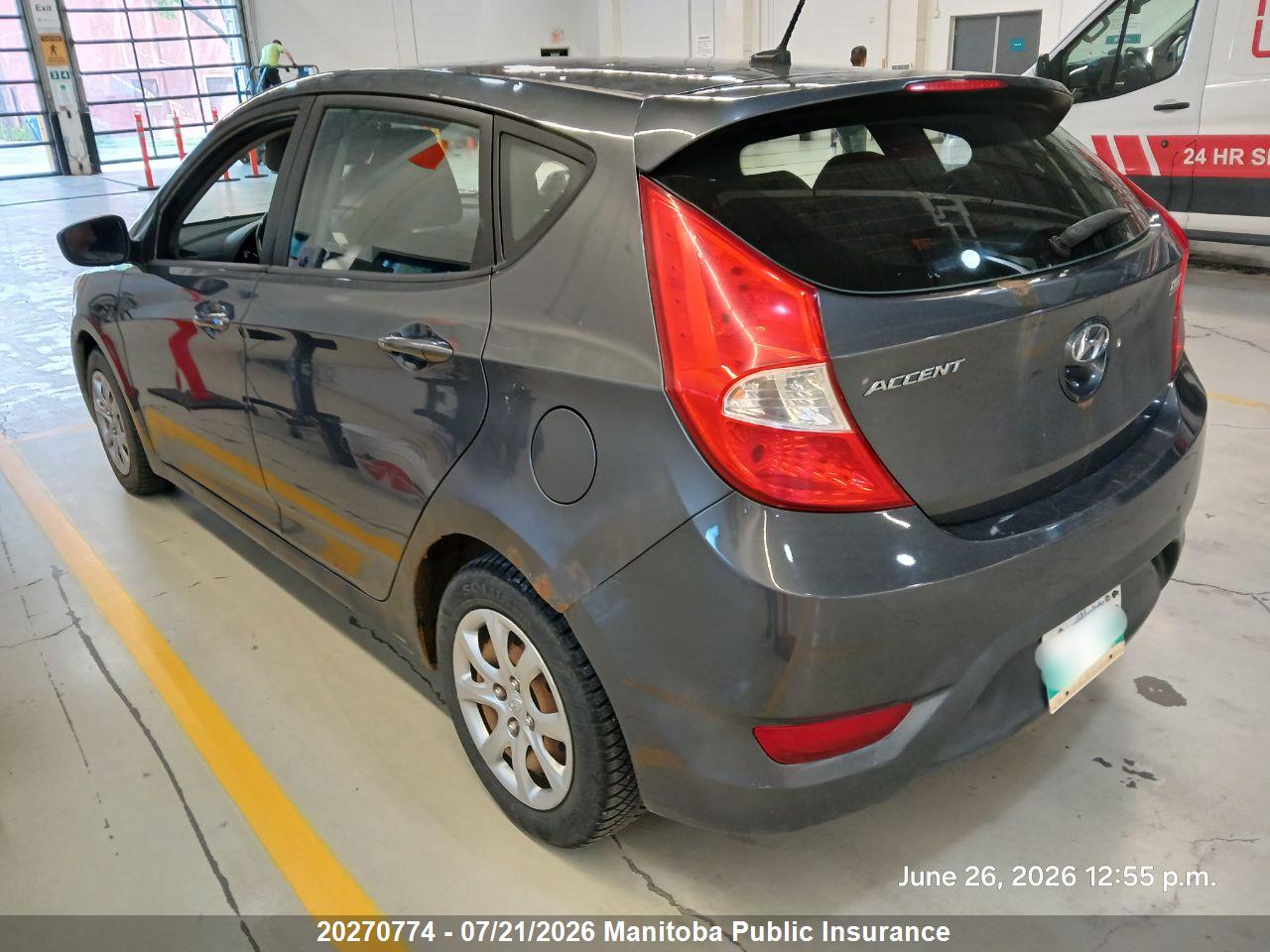 2012 HYUNDAI ACCENT GL thumbnail 3