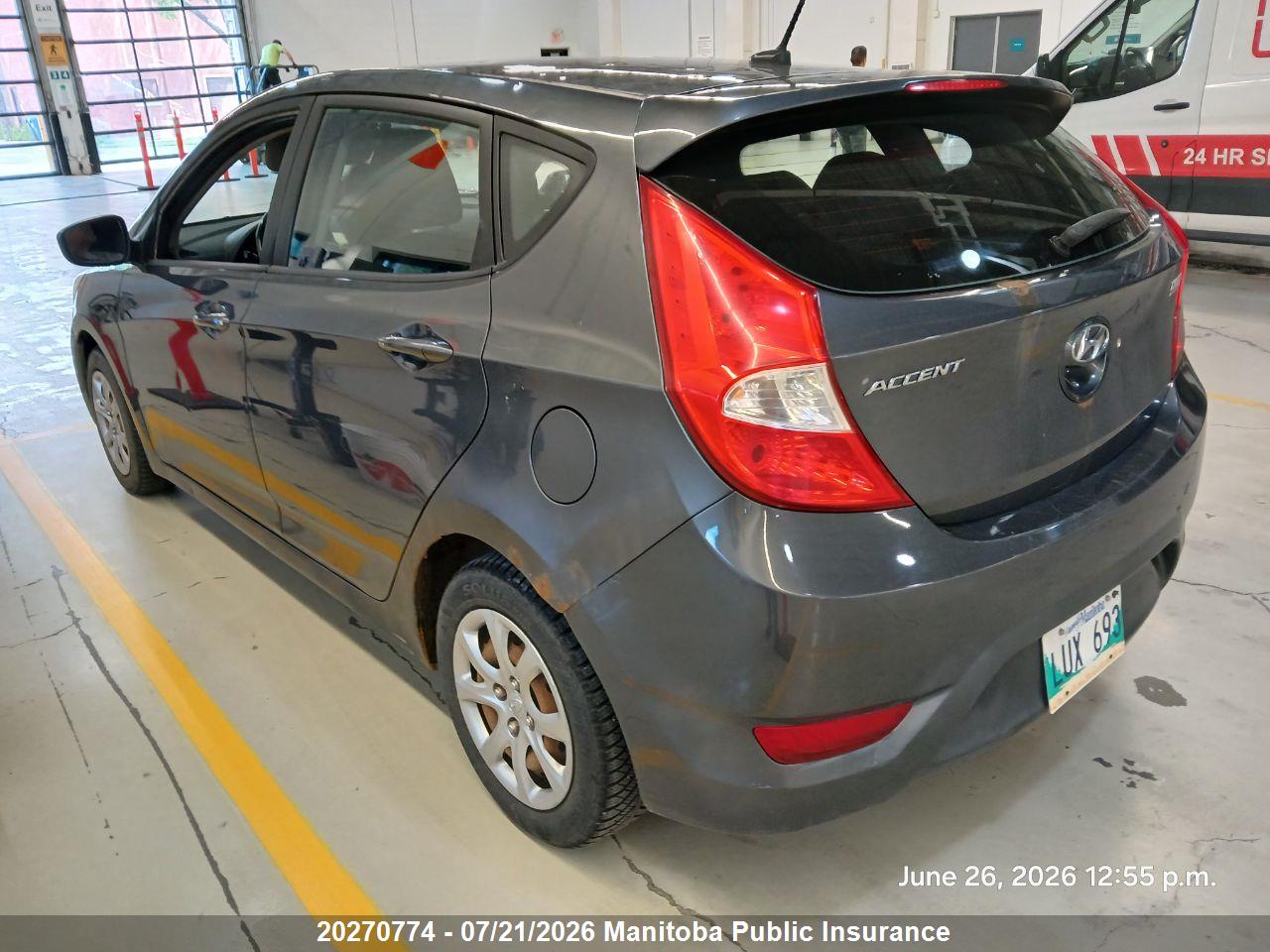 2012 HYUNDAI ACCENT GL thumbnail 10