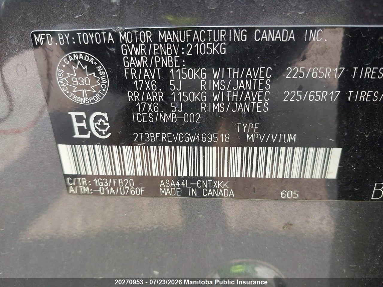 2016 TOYOTA RAV4 LE thumbnail 10