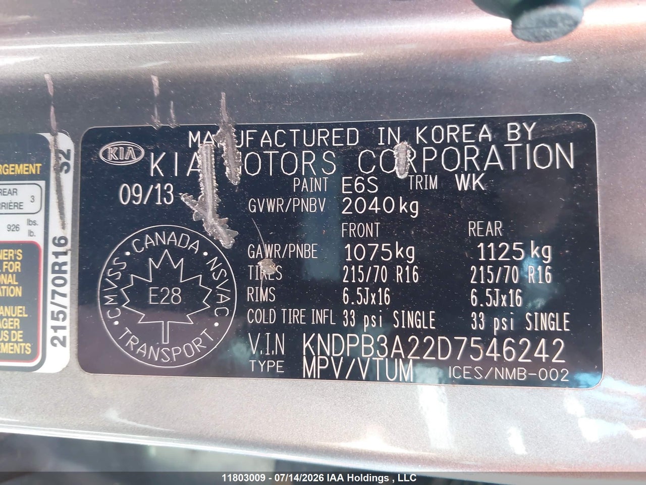 2013 KIA Sportage LX thumbnail 10
