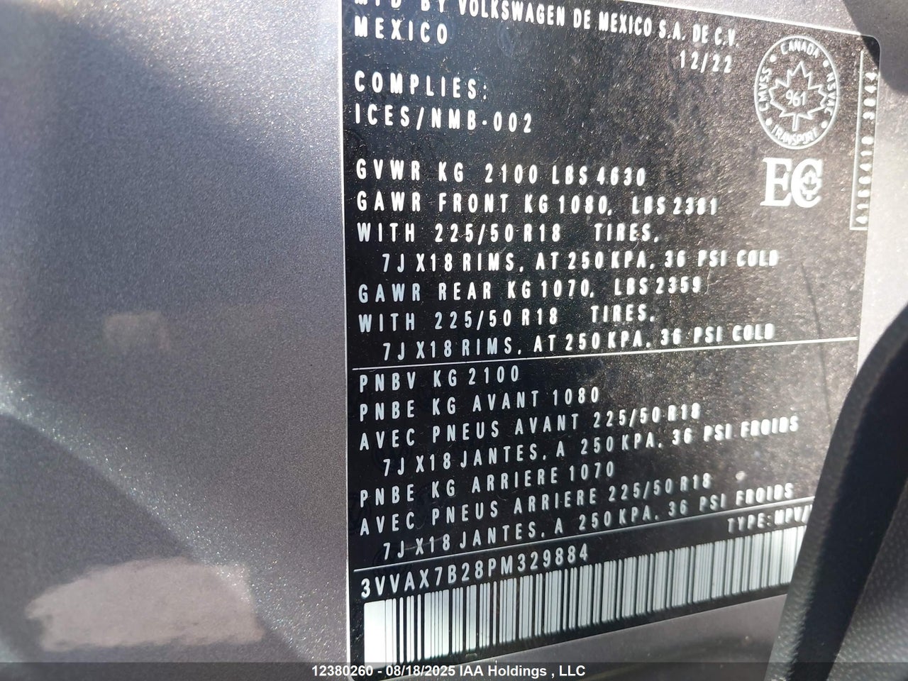 2023 VOLKSWAGEN TAOS TRENDLINE thumbnail 10