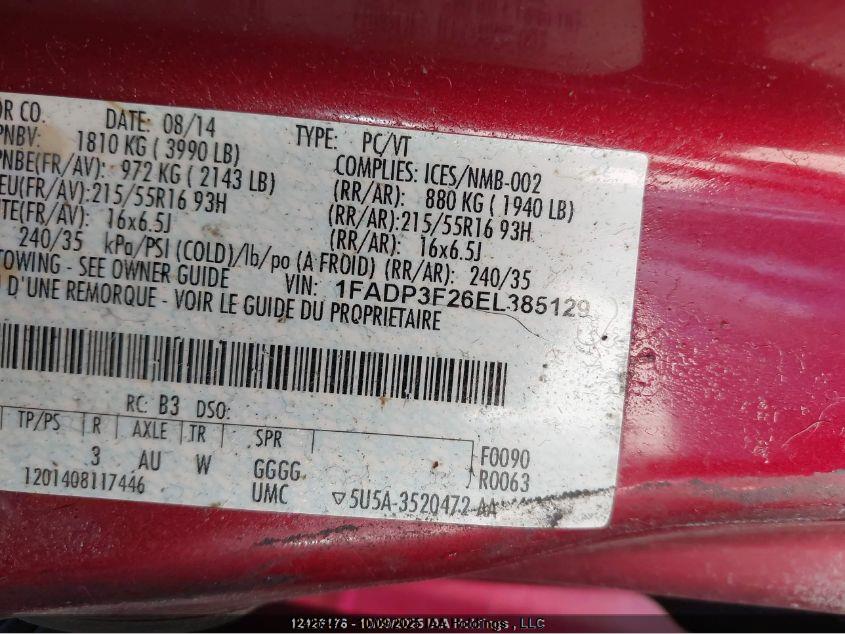 2014 FORD FOCUS SE thumbnail 3