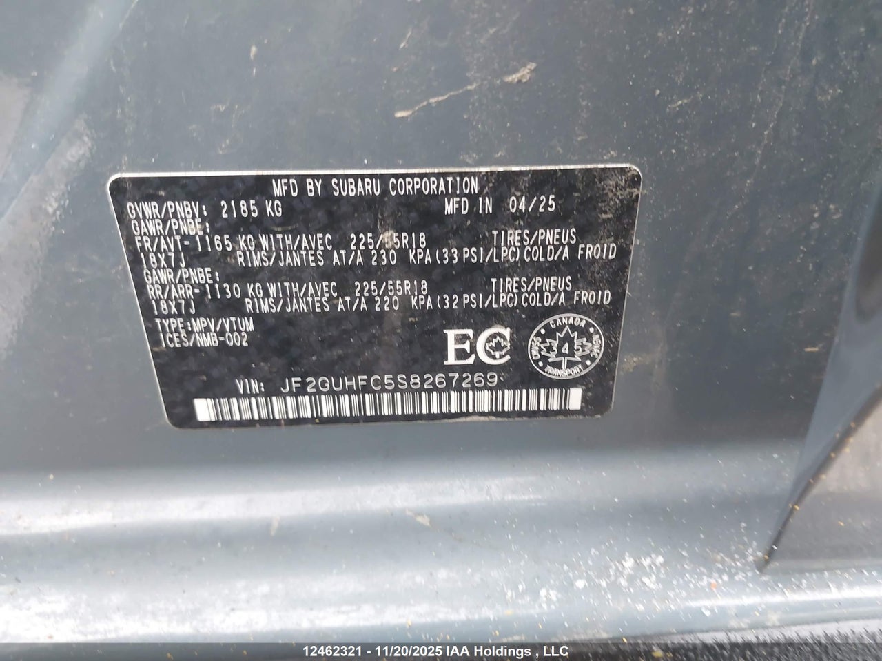 2025 SUBARU CROSSTREK ONYX thumbnail 10