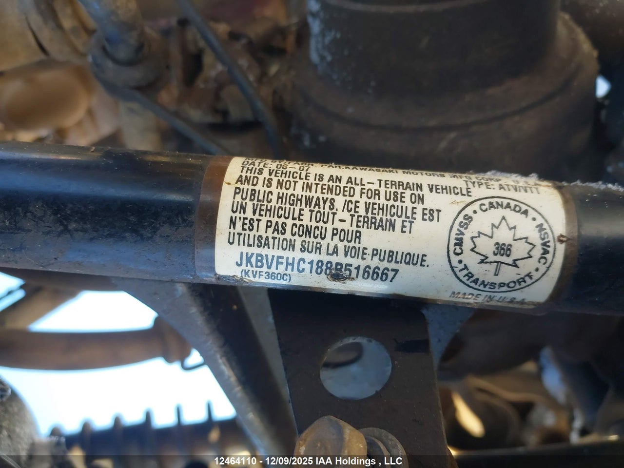 2008 KAWASAKI KVF360 C thumbnail 10