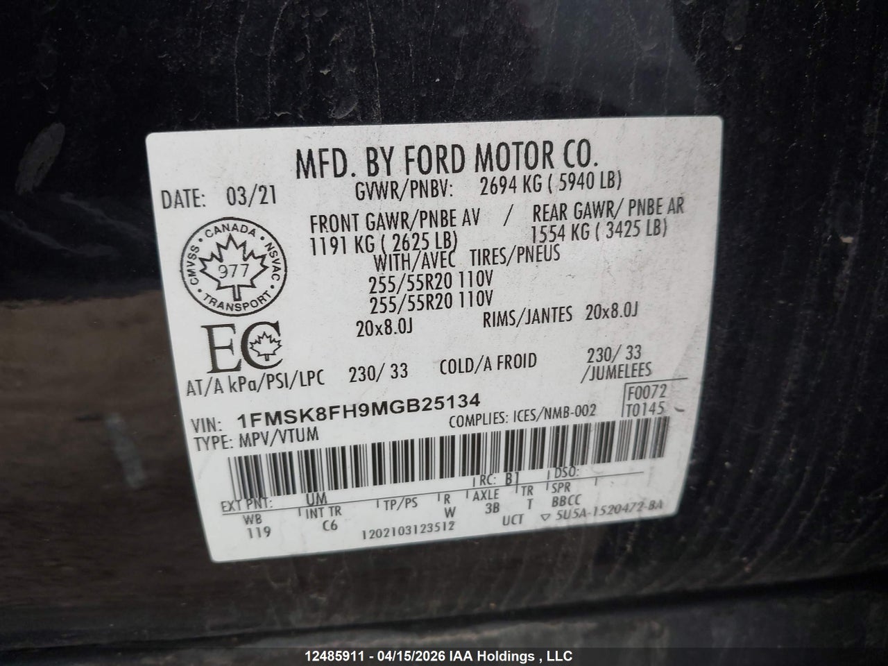 2021 FORD EXPLORER thumbnail 10