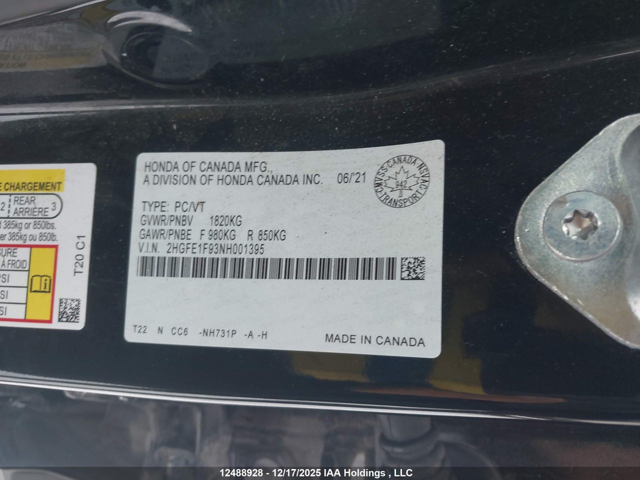 2022 HONDA Civic touring thumbnail 10