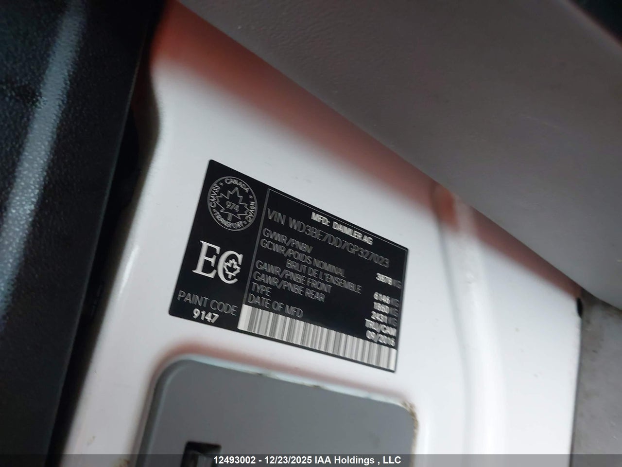 2016 MERCEDES BENZ SPRINTER 2500 thumbnail 10