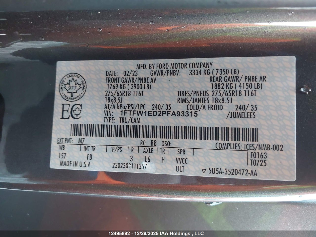 2023 FORD F150 SUPERCREW thumbnail 10