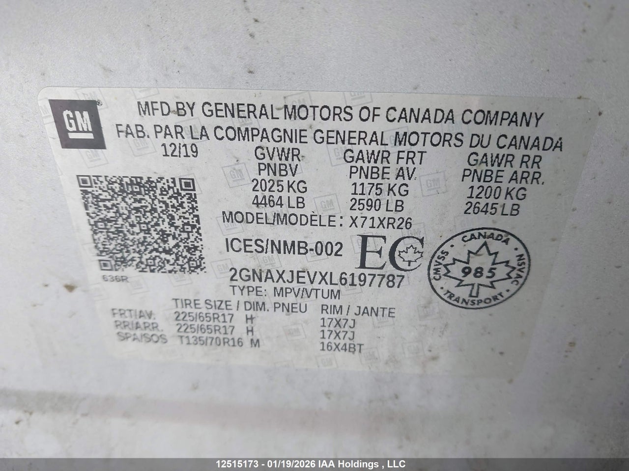 2020 CHEVROLET EQUINOX LT thumbnail 10