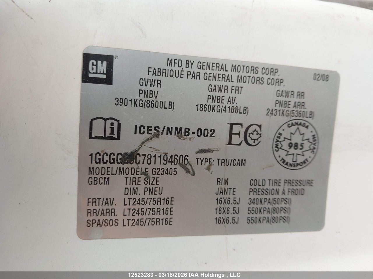 2008 CHEVROLET EXPRESS STANDARD thumbnail 10