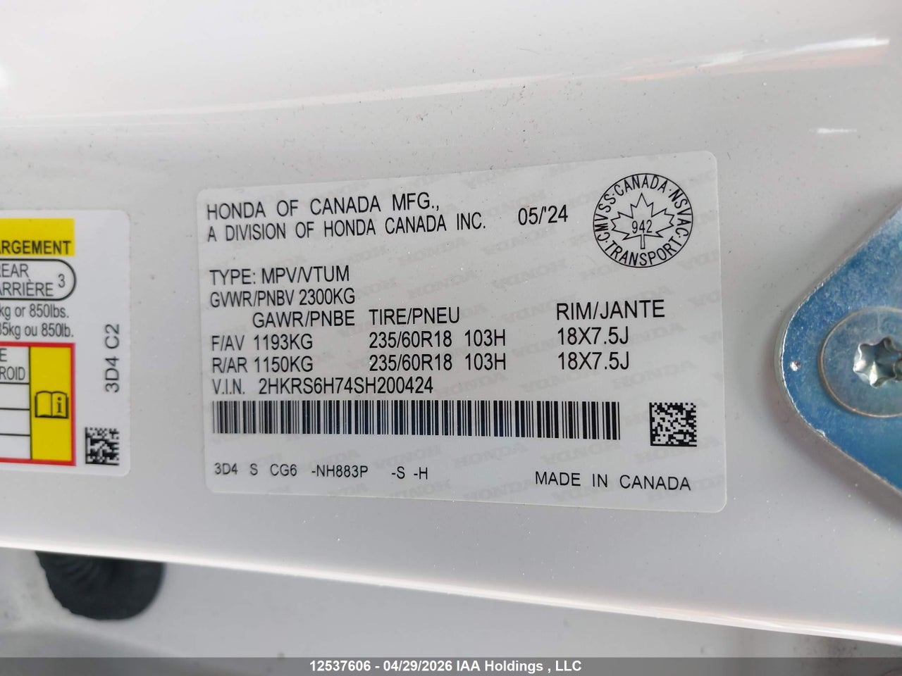 2025 HONDA CR-V EXL thumbnail 10
