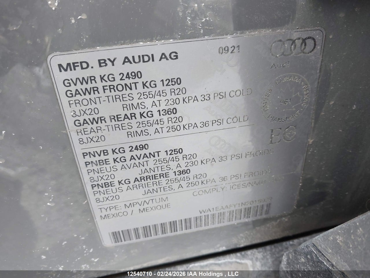 2022 AUDI Q5 45 PROGRESSIV thumbnail 10