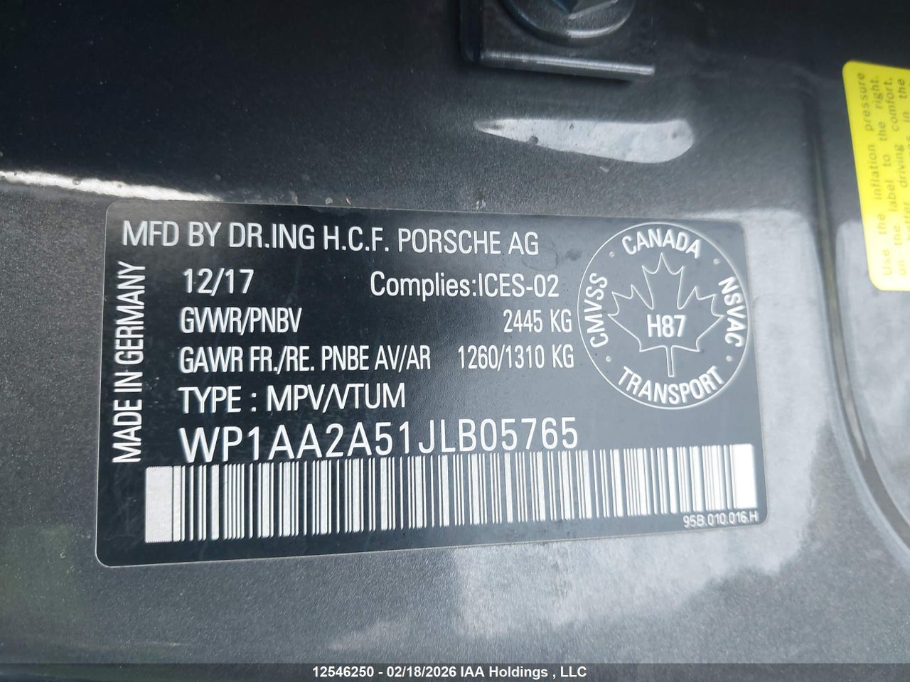 2018 PORSCHE MACAN SPORT EDITION thumbnail 10