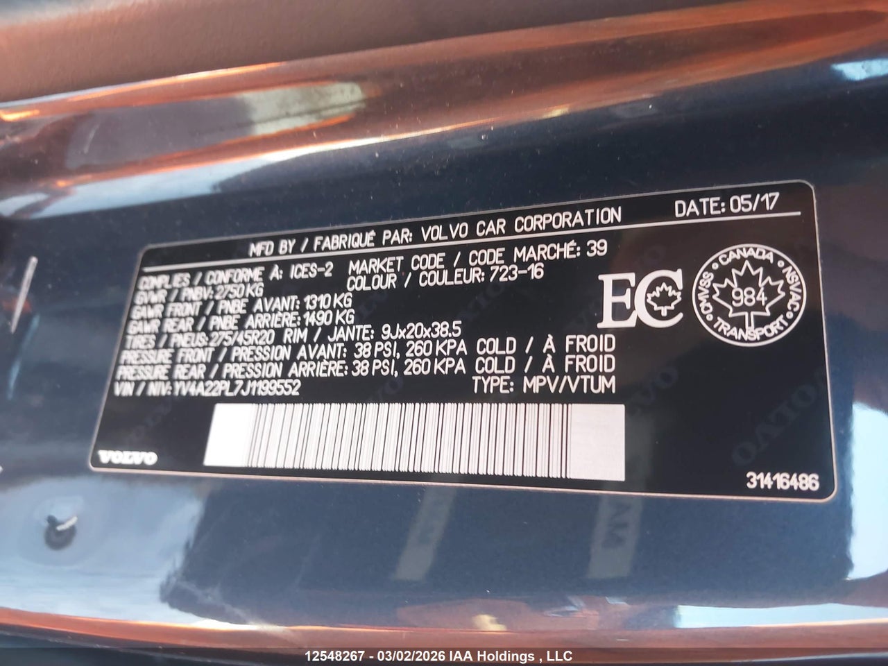 2018 VOLVO XC90 T6 INSCRIPTION thumbnail 10