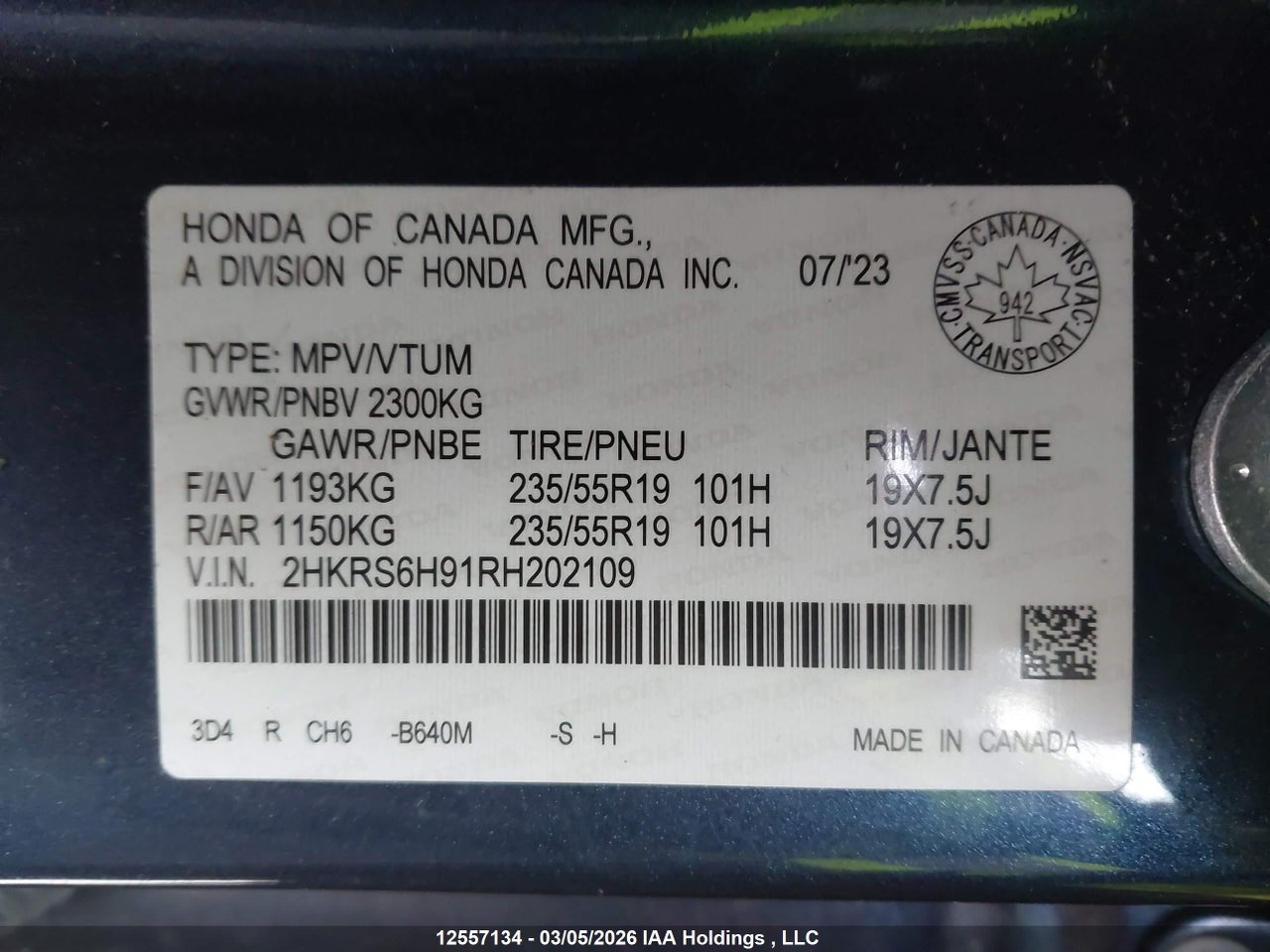 2024 HONDA CR-V SPORT TOURING thumbnail 10