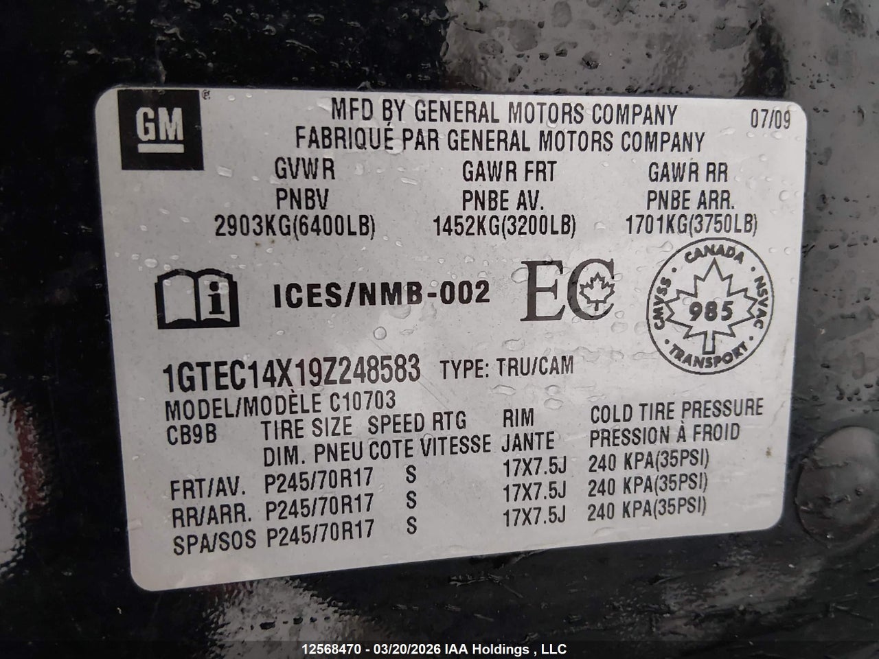 2009 GMC SIERRA C1500 thumbnail 10