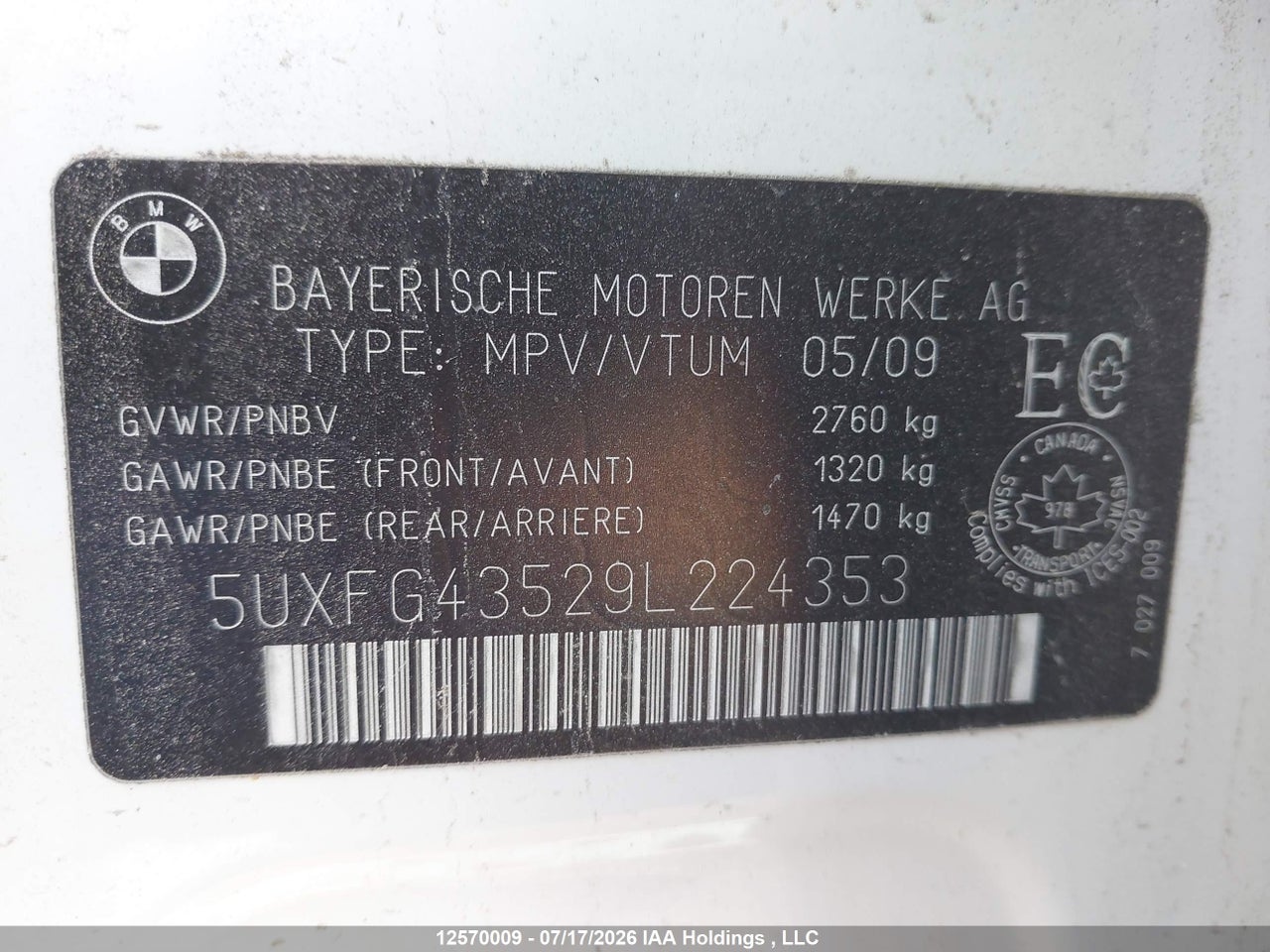 2009 BMW X6 XDRIVE35I thumbnail 10