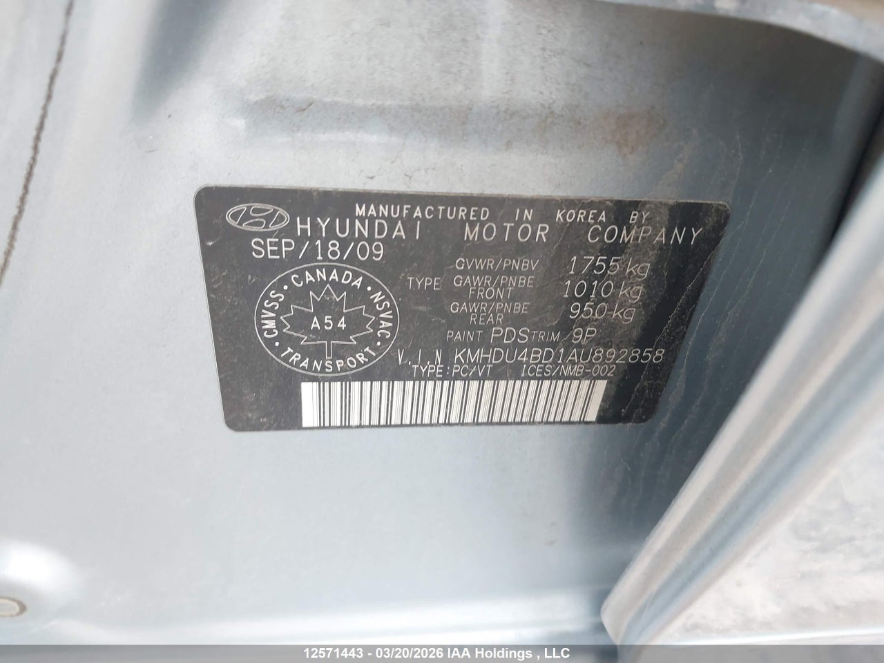 2010 HYUNDAI ELANTRA thumbnail 10