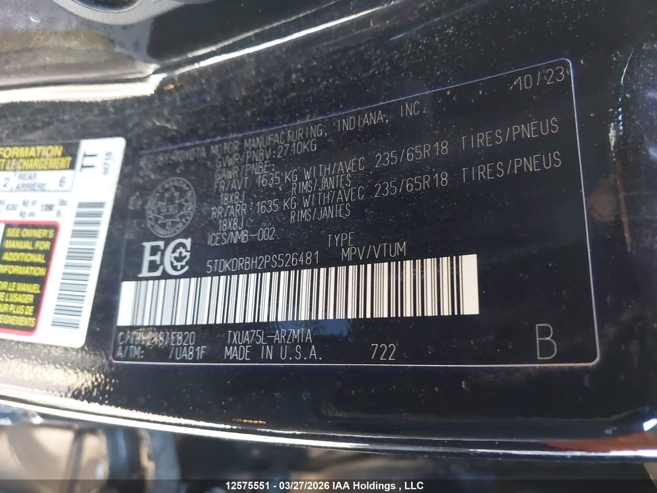 2023 TOYOTA highlander xle thumbnail 10