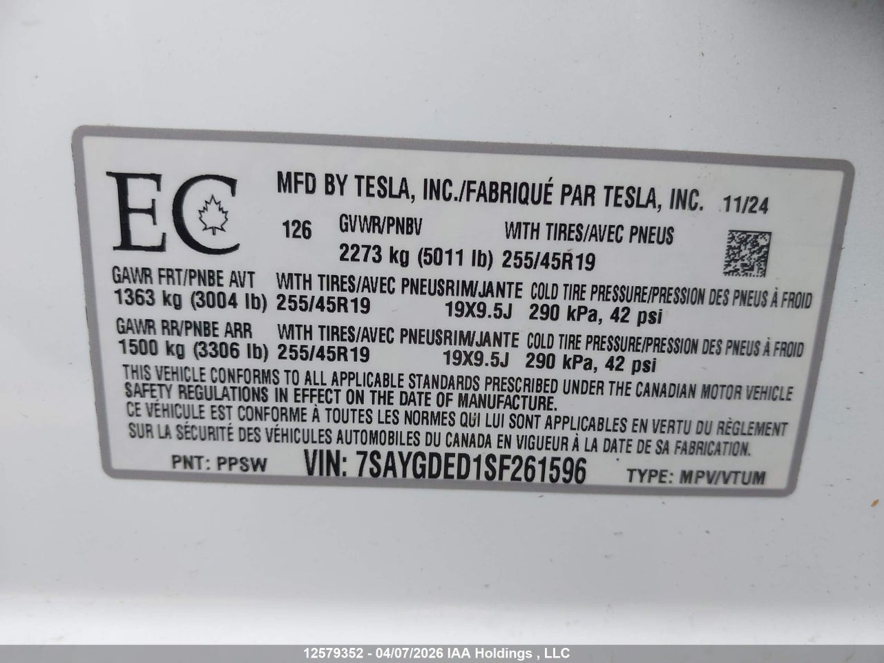 2025 TESLA MODEL Y LONG RANGE thumbnail 10
