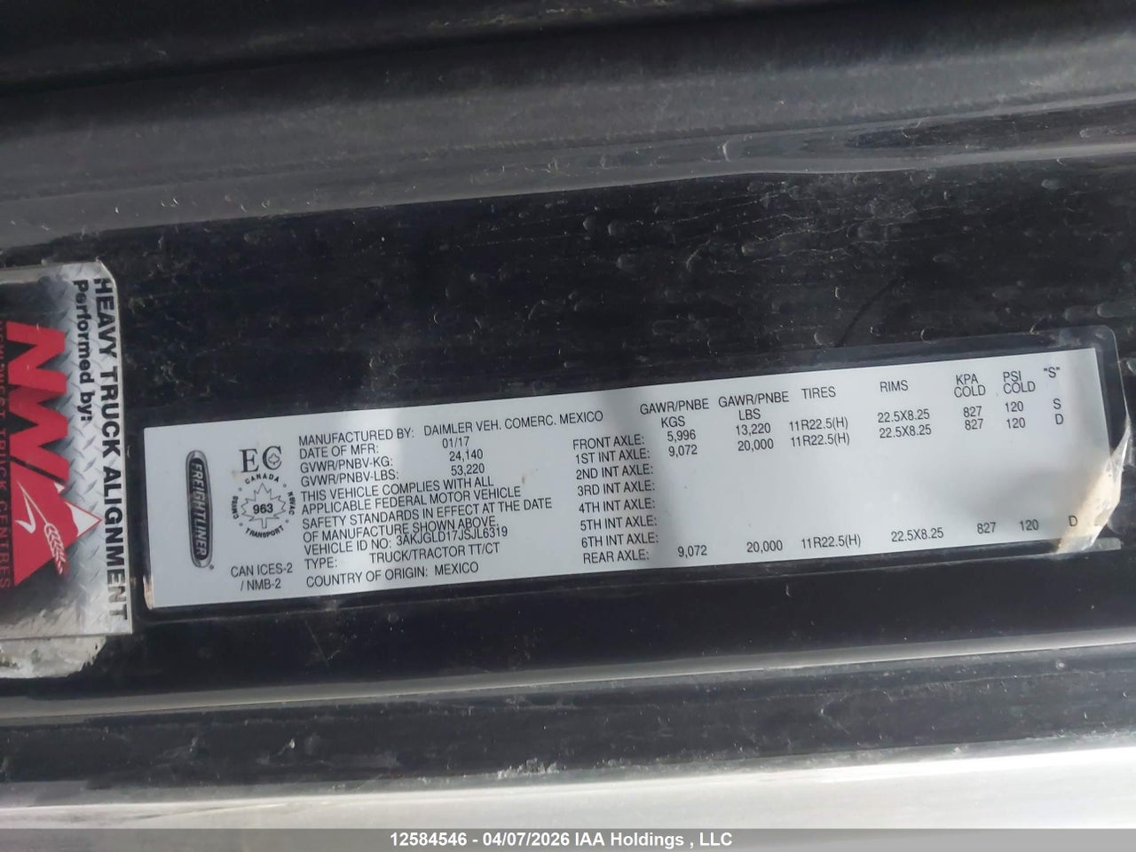 2018 FREIGHTLINER CASCADIA 125 thumbnail 10