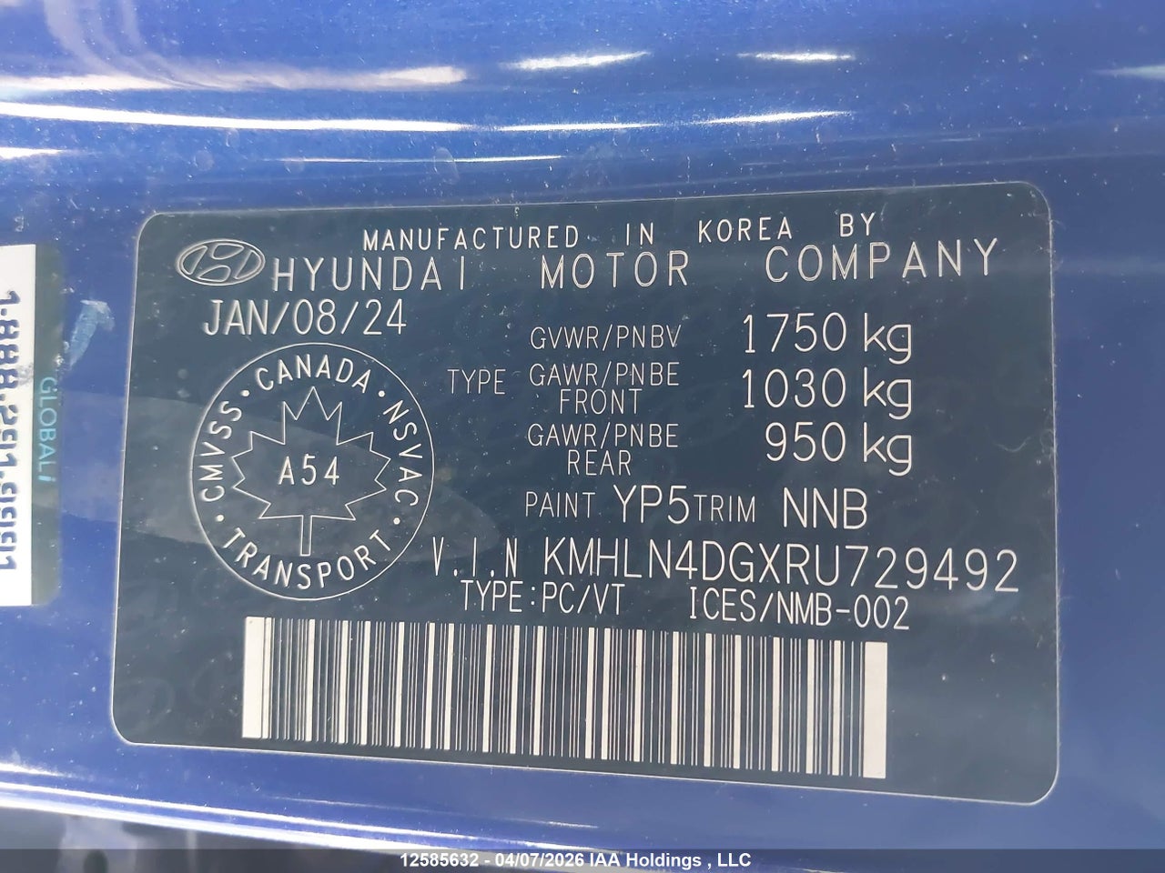 2024 HYUNDAI ELANTRA LUXURY thumbnail 10