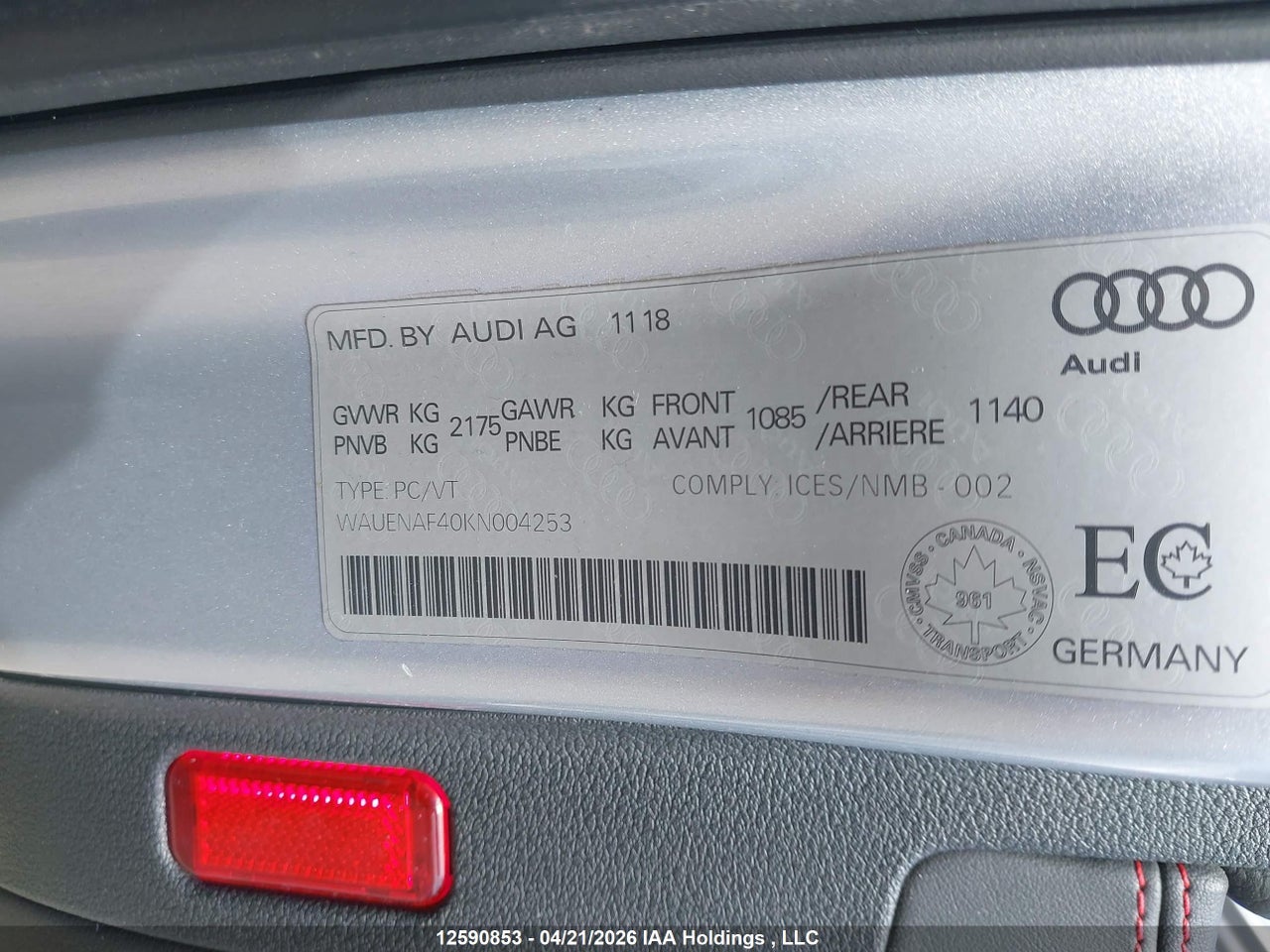 2019 AUDI A4 thumbnail 10