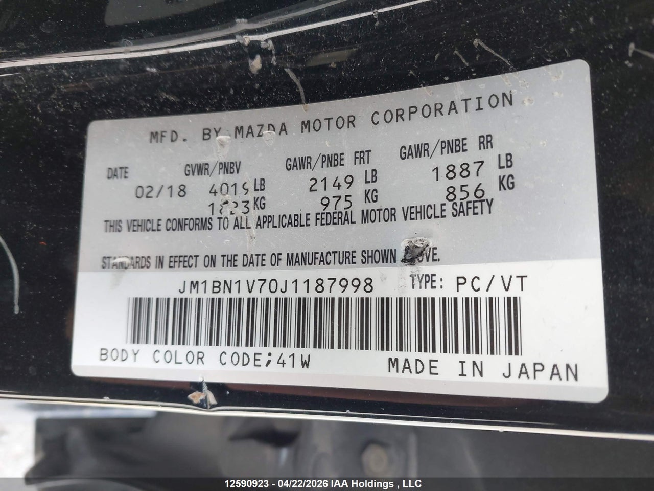 2018 MAZDA MAZDA3 thumbnail 10