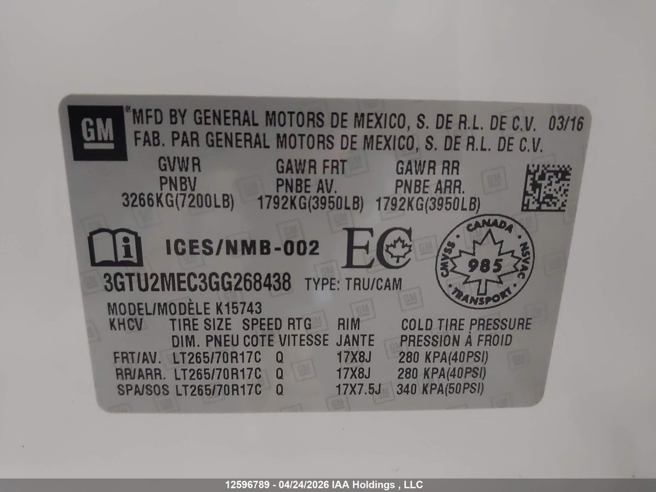 2016 GMC SIERRA K1500 SLE thumbnail 10