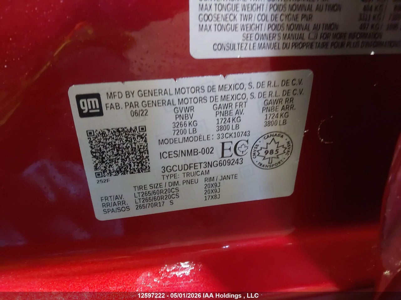 2022 CHEVROLET SILVERADO K1500 LT TRAIL BOSS thumbnail 10