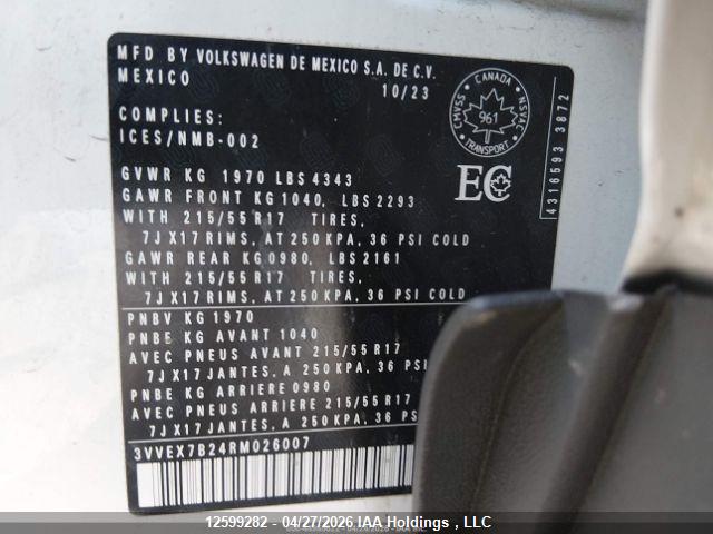 2024 VOLKSWAGEN TAOS SE thumbnail 9