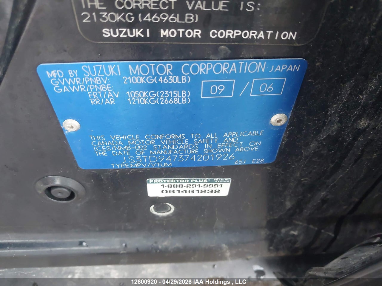 2007 SUZUKI GRAND VITARA LUXURY thumbnail 10