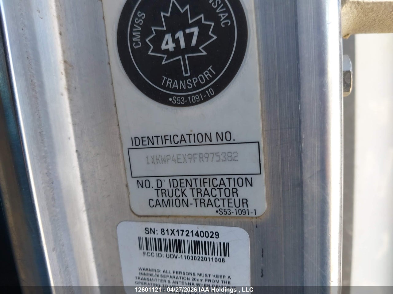 2015 KENWORTH CONSTRUCTION W900 thumbnail 10