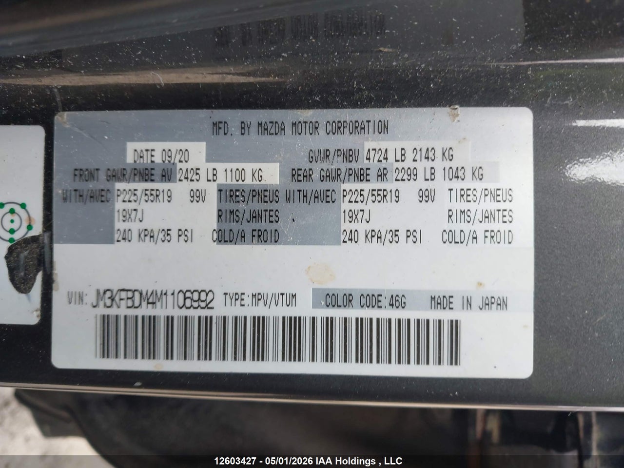 2021 MAZDA CX-5 GRAND TOURING thumbnail 10
