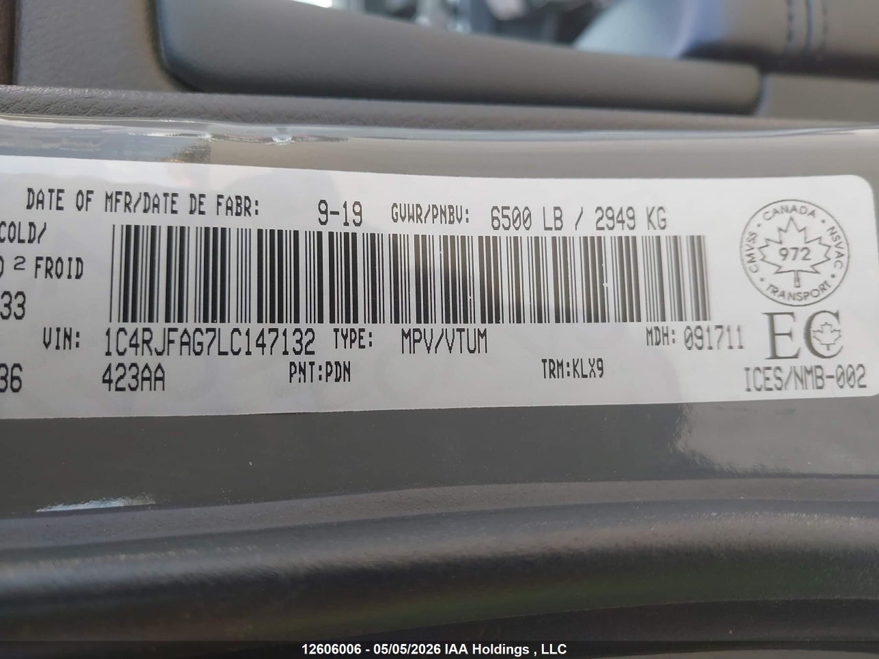 2020 JEEP GRAND CHEROKEE ALTITUDE thumbnail 10