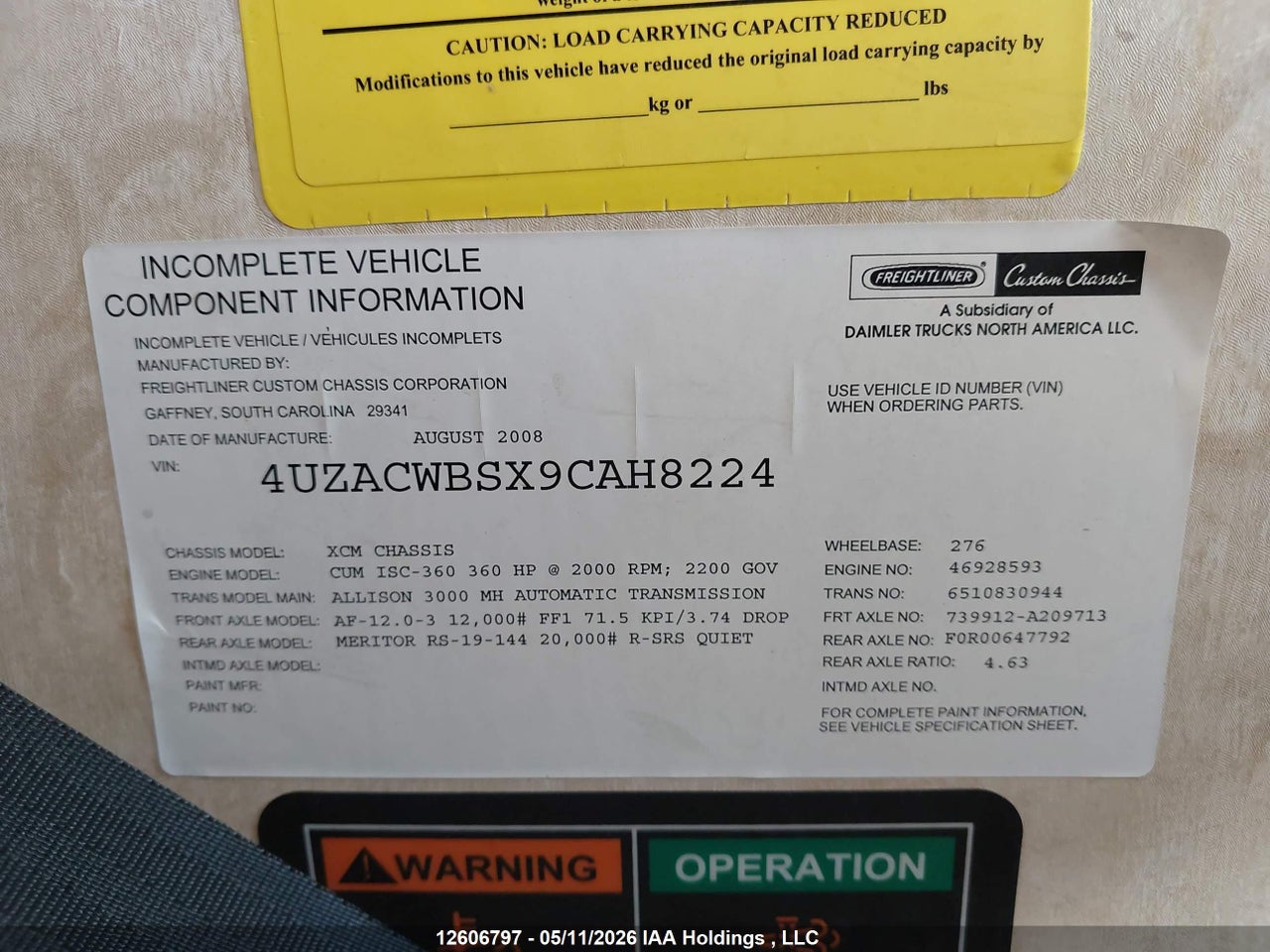2009 FREIGHTLINER CHASSIS XC thumbnail 10