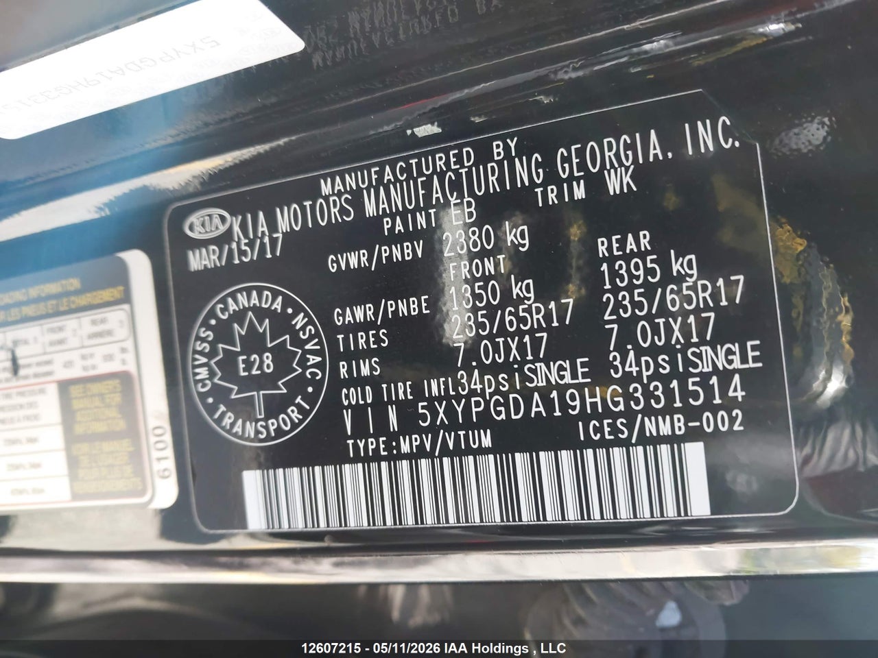 2017 KIA SORENTO thumbnail 10