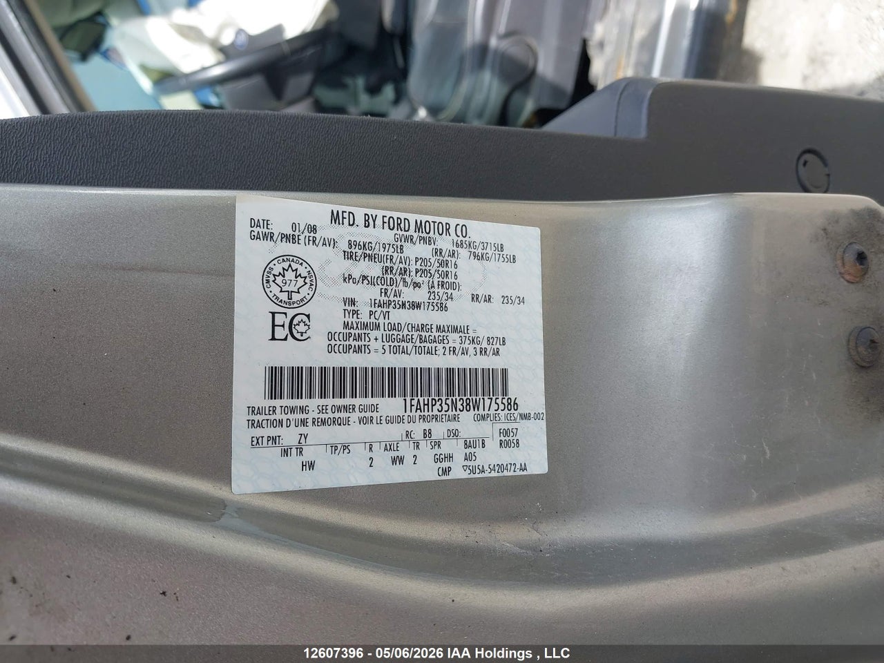 2008 FORD FOCUS SE/SEL/SES thumbnail 10