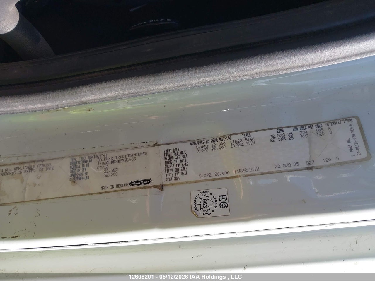 2013 FREIGHTLINER CASCADIA 125 thumbnail 10