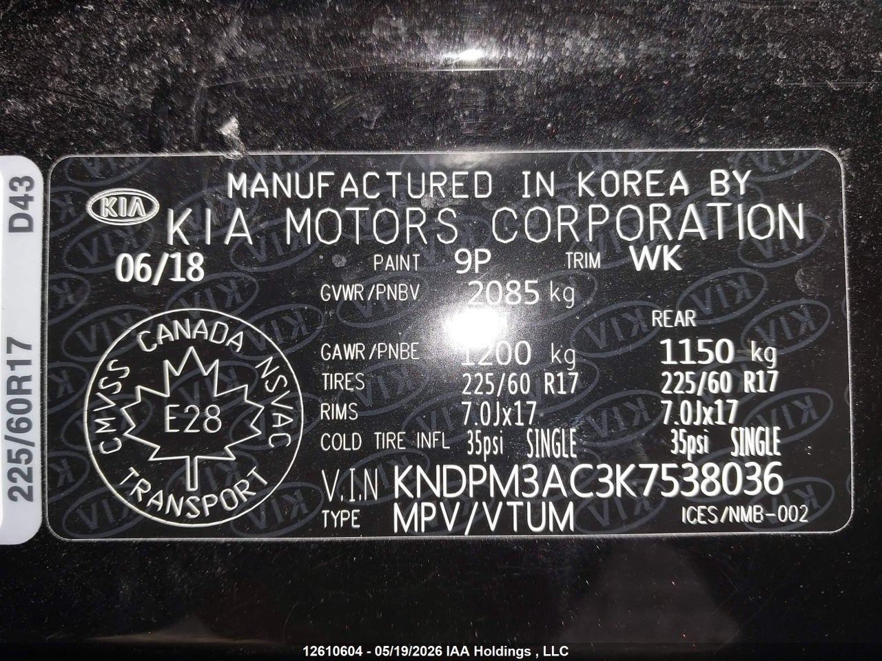 2019 KIA Sportage LX thumbnail 10